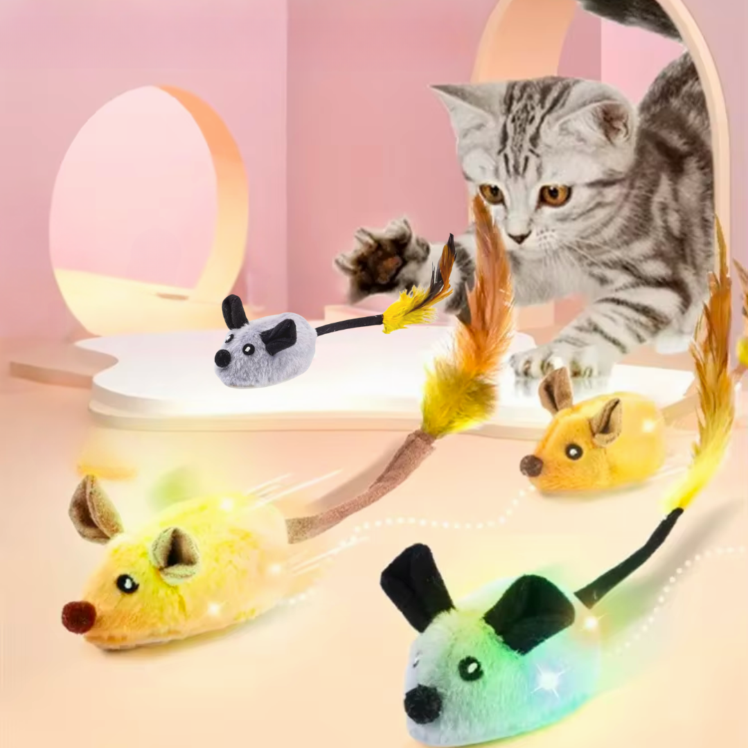 Turbo Muis met Licht & Geluid - Het Zelfspelende Speeltje voor Je Kat!
