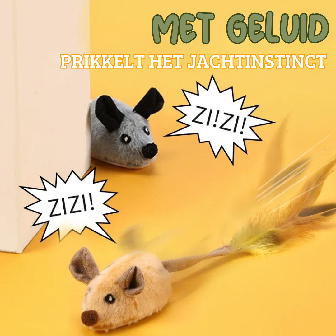 Turbo Muis met Licht & Geluid - Het Zelfspelende Speeltje voor Je Kat!