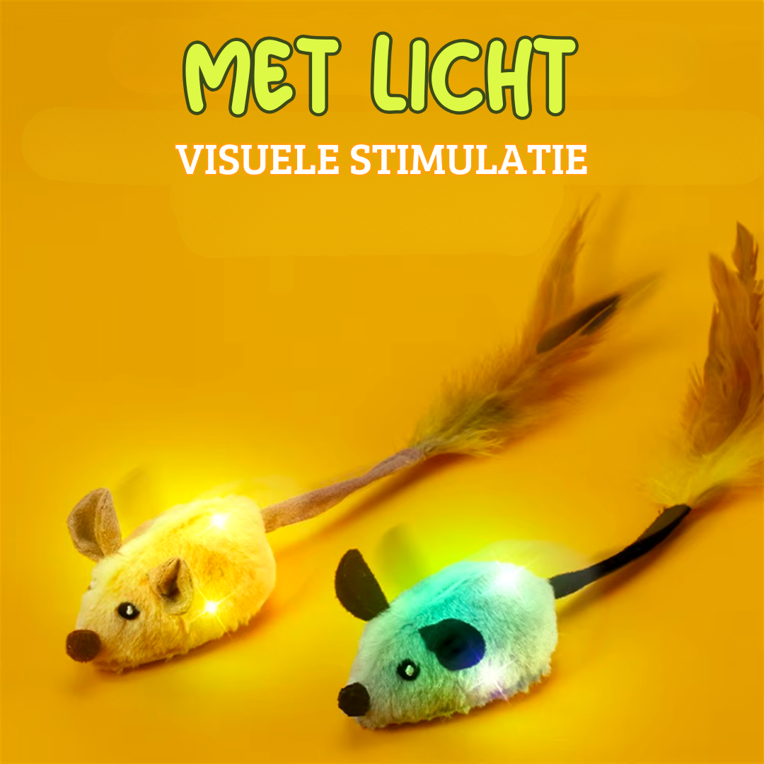 Turbo Muis met Licht & Geluid - Het Zelfspelende Speeltje voor Je Kat!