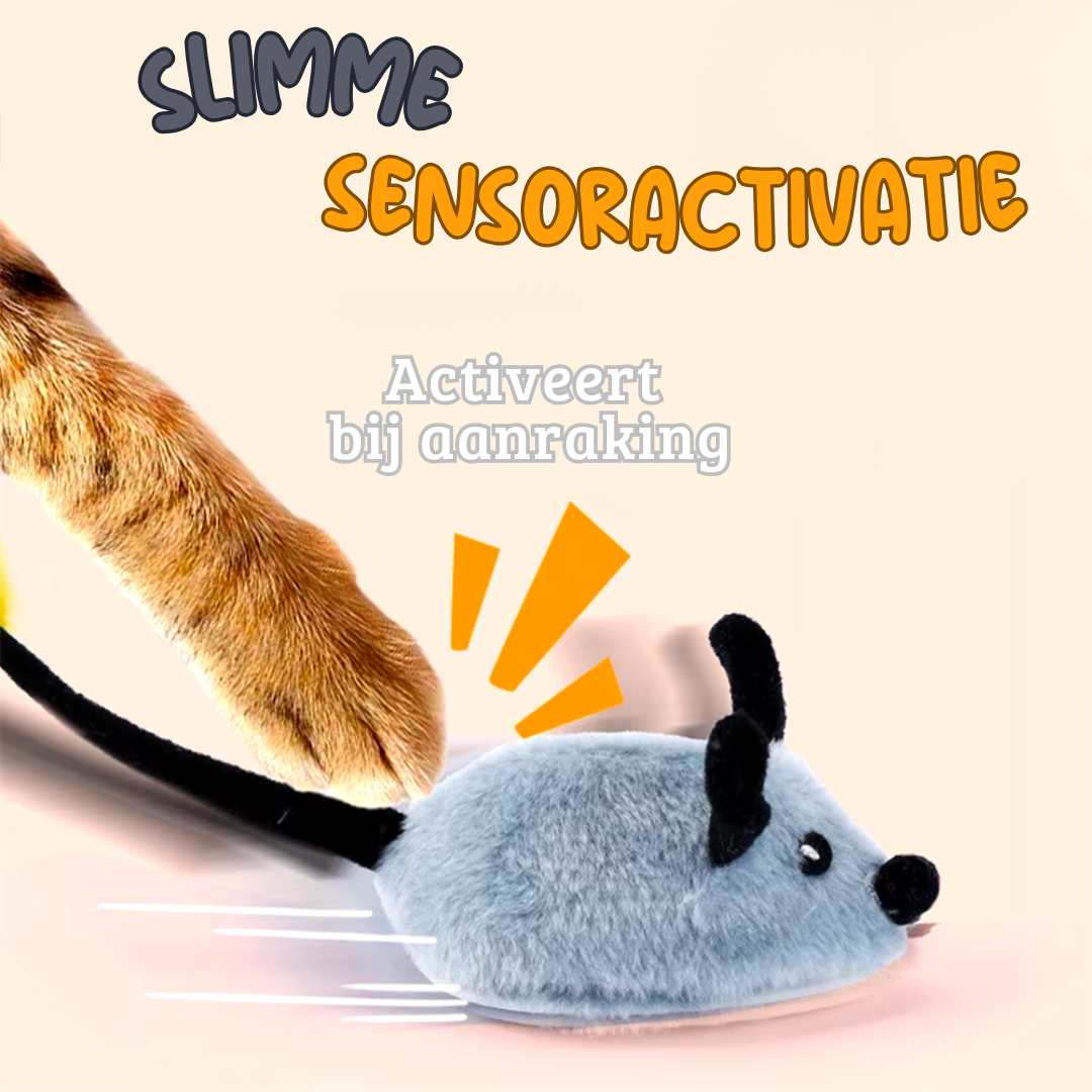 Turbo Muis met Licht & Geluid - Het Zelfspelende Speeltje voor Je Kat!