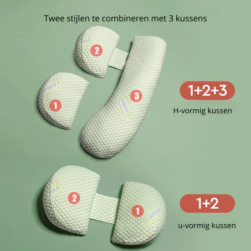 Zwangerschapssteunskussen - Ergonomisch ondersteuningskussen voor zwangerschap