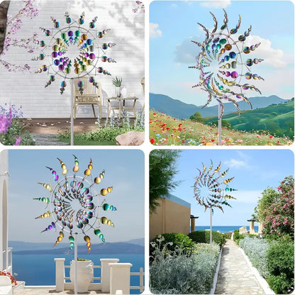 ZonneSchijn Windspinner – Weerbestendig Metalen Tuindecoratie Kunstwerk