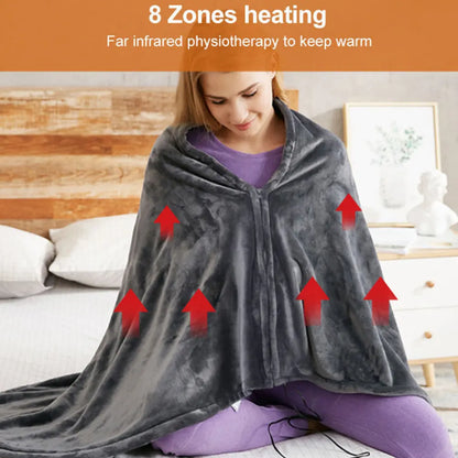 WarmHaven Verwarmde Fleece Deken – Drie Warmtestanden en USB-aansluiting voor Persoonlijk Comfort
