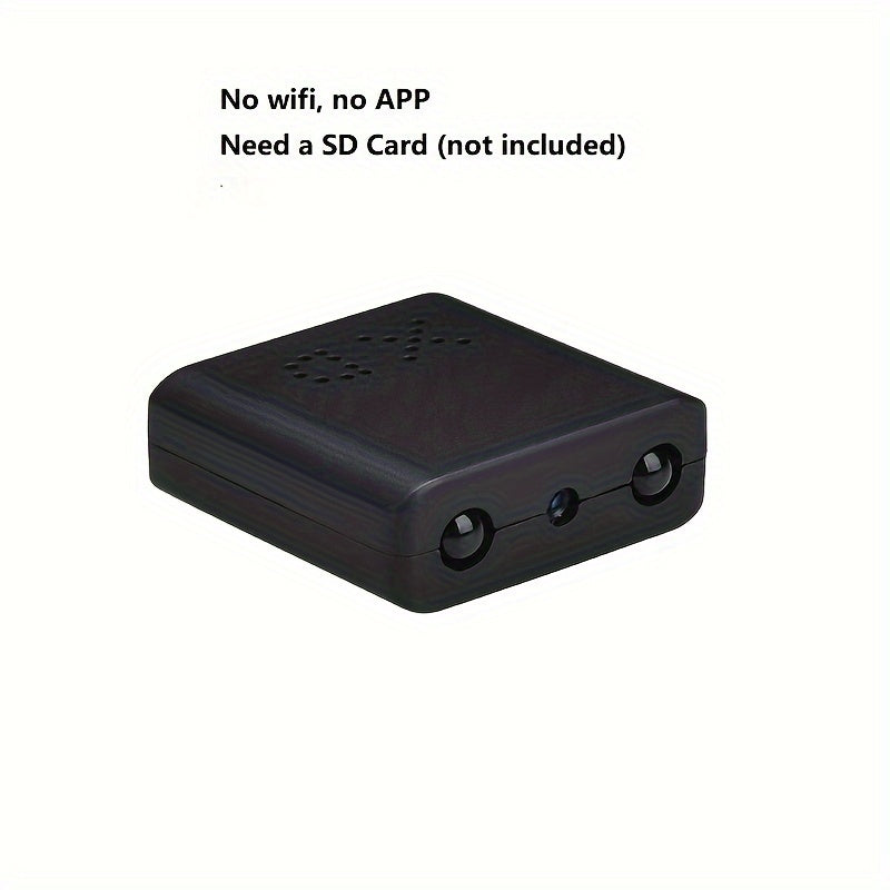 Ultra-Compacte Full HD Mini Camera | Microcamera met Lusopname op SD-kaart, Nachtzicht, Bewegingsdetectie, Ingebouwde Batterij voor Thuisbeveiliging