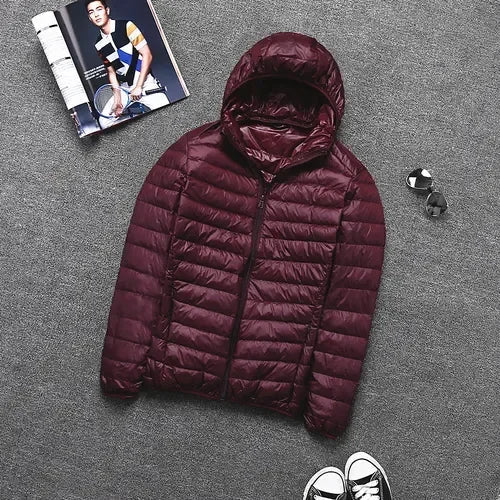 Ultraleichte Donsjacke - Kapuchon - Ritsluiting - Lichte Pufferjacke - Winterjassen voor mannen