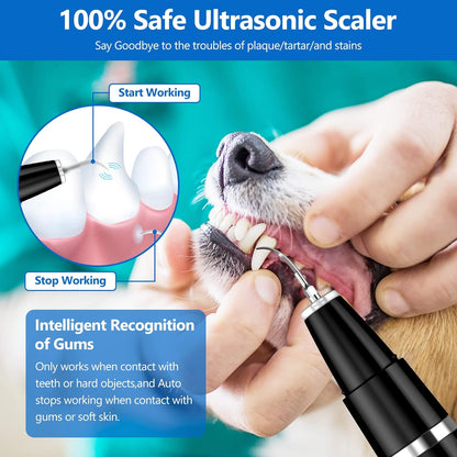 Ultrasone Plaque Verwijderaar voor Honden en Katten - Tandenreinigingsset voor Tandsteen en Vlekken