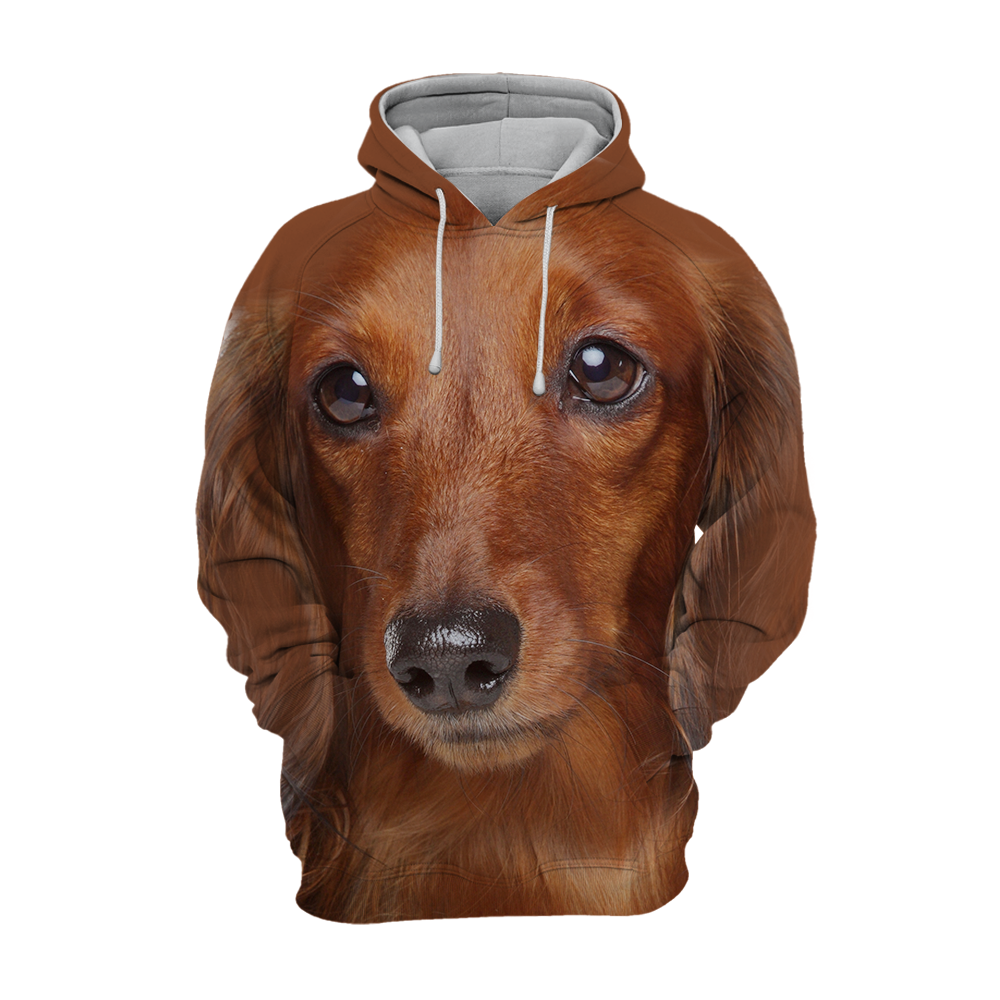 Unisex Honden Hoodie | Dachshund Sausage Dog Brown