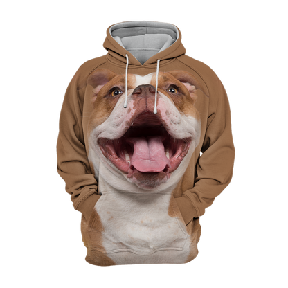 Unisex Honden Hoodie | English Bulldog Laugh