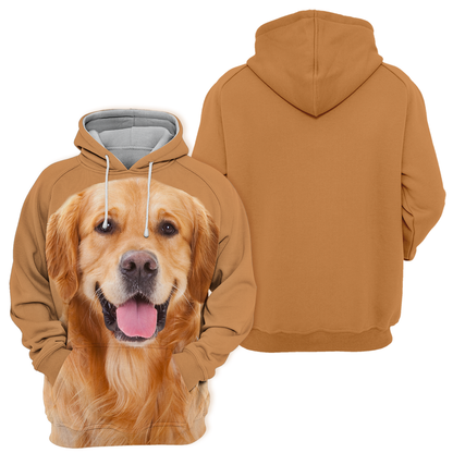Unisex Honden Hoodie | Golden Retriever Adorable