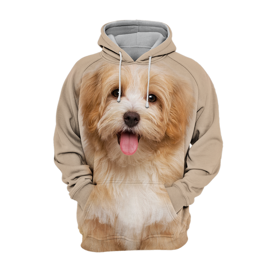 Unisex Honden Hoodie | Havanese Reddish Happy