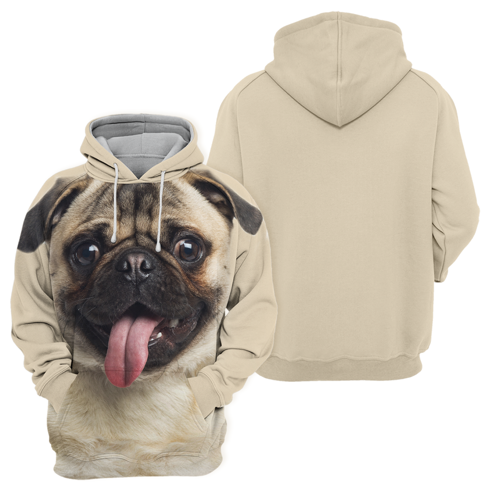 Unisex Honden Hoodie | Pug Cute