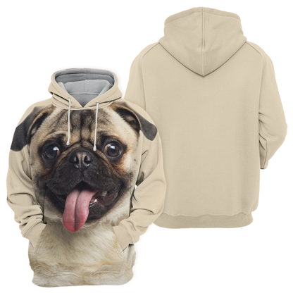 Unisex Honden Hoodie | Pug Cute