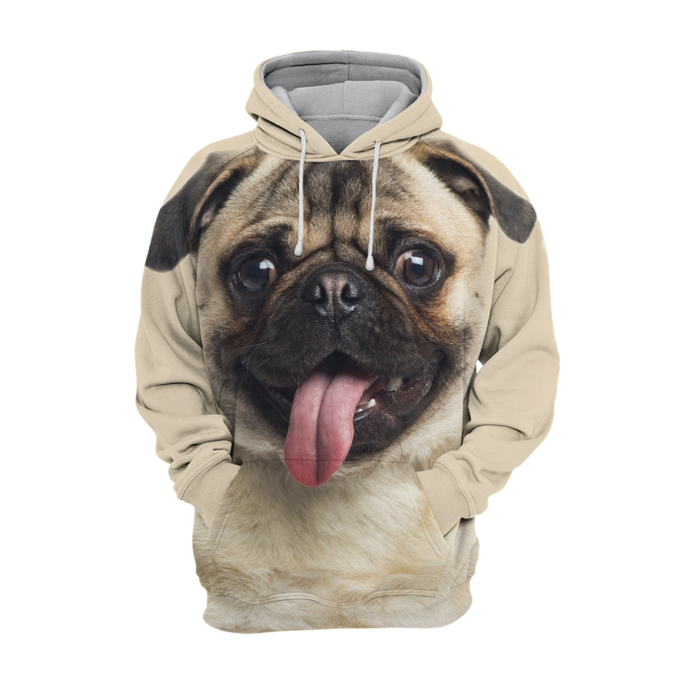 Unisex Honden Hoodie | Pug Cute