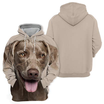 Unisex Honden Hoodie | Weimaraner Happy