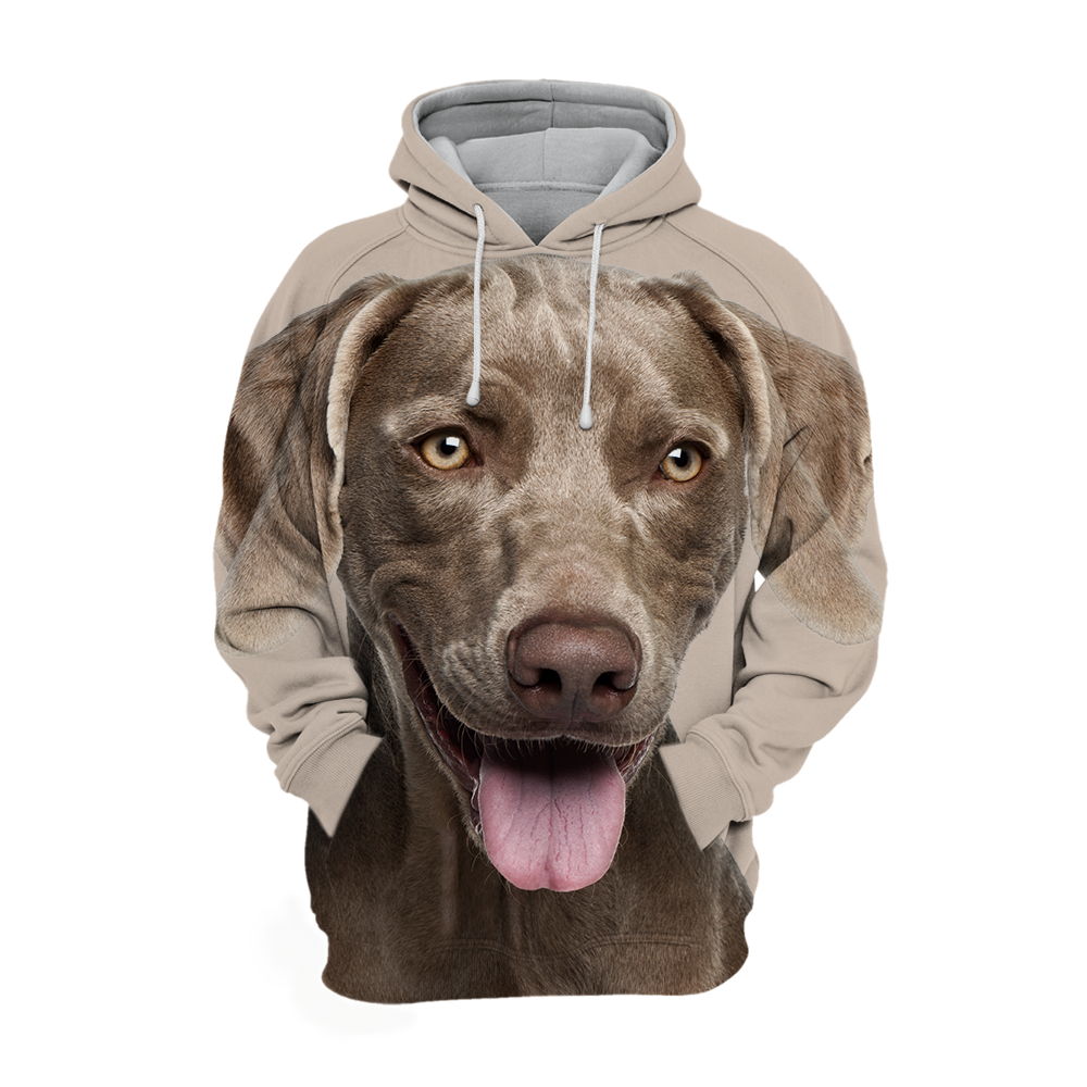 Unisex Honden Hoodie | Weimaraner Happy