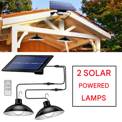 SolarDuo LED Lampenset op Zonne-energie met Afstandsbediening