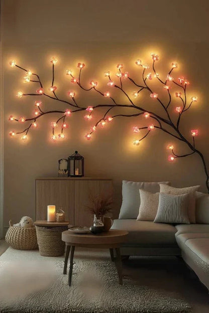 WillowGlow LED Wandtaklamp | Decoratieve Verlichte Wandkunst