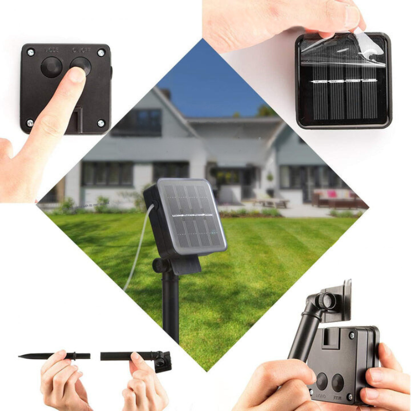 Marokkaanse Solar-Lantaarnketting - 12 meter, 100 LED-lampen, waterdicht