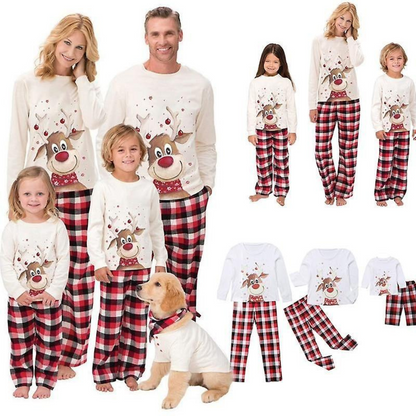 FeestKnit Matching Kerstpyjama Set – Zachte Katoenen Familiepyjama voor Gezellige Feestdagen