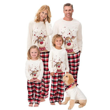 FeestKnit Matching Kerstpyjama Set – Zachte Katoenen Familiepyjama voor Gezellige Feestdagen