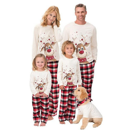 FeestKnit Matching Kerstpyjama Set – Zachte Katoenen Familiepyjama voor Gezellige Feestdagen