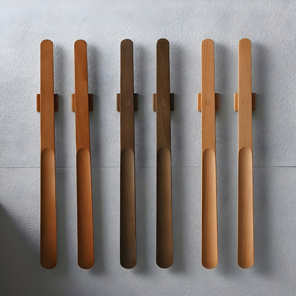 Lange Houten Schoenlepel met Magneet en Wandhouder 55 cm