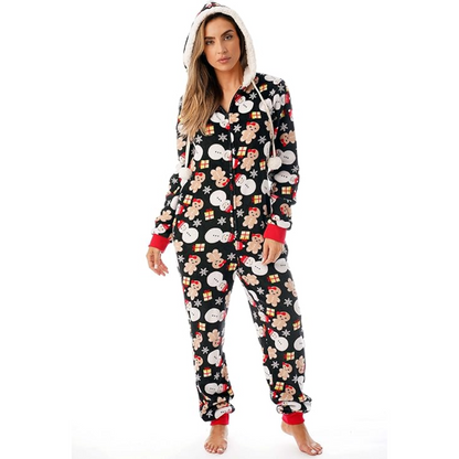 Onesie Natalizio WinterKnuffel – Pigiama Morbido da Donna con Design Festivo