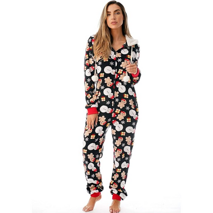 Onesie Natalizio WinterKnuffel – Pigiama Morbido da Donna con Design Festivo