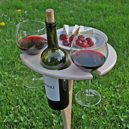 Opvouwbare houten wijnpicknicktafel voor buiten