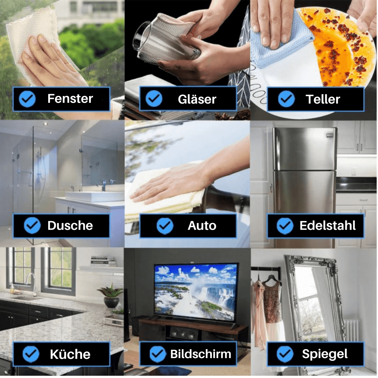 Soft Touch Wonderdoek – Streepvrij Schoonmaken van Glas, Spiegels & RVS