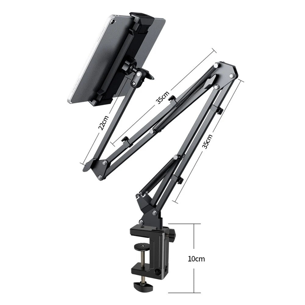 Universele draaibare tabletstandaard – 360° rotatie – verstelbare aluminium arm