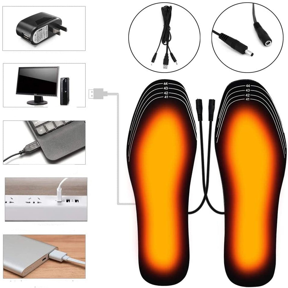 Verwarmde inlegzolen USB oplaadbaar