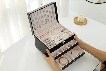 Premium Leren Sieradenkist - Elegante Opbergbox voor Sieraden