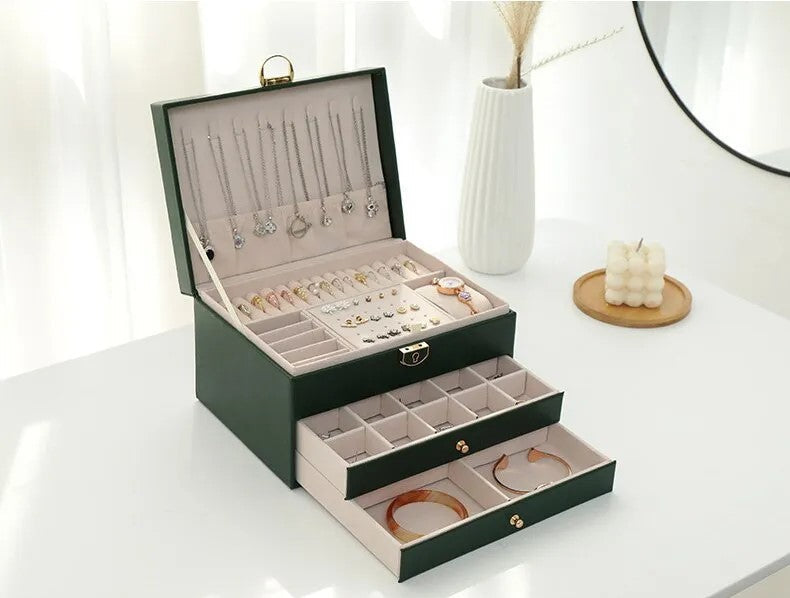 Premium Leren Sieradenkist - Elegante Opbergbox voor Sieraden