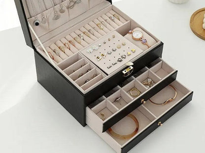 Premium Leren Sieradenkist - Elegante Opbergbox voor Sieraden