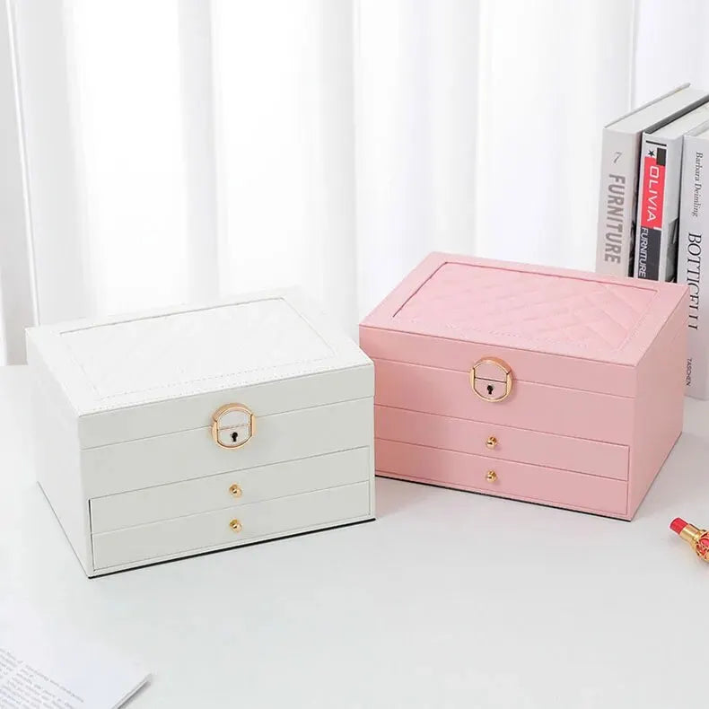 Premium Leren Sieradenkist - Elegante Opbergbox voor Sieraden