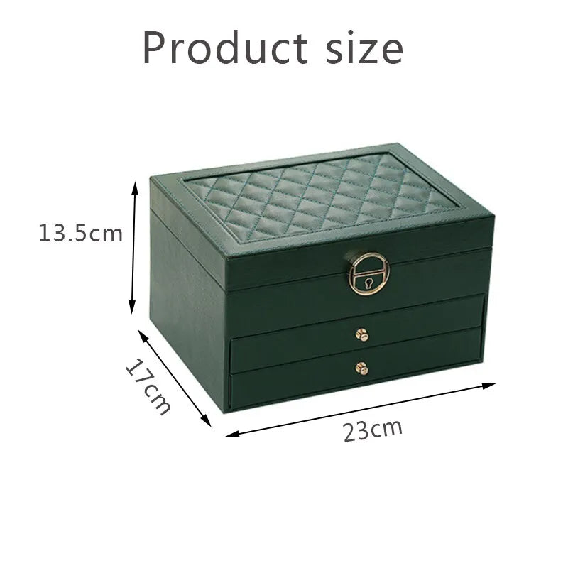 Premium Leren Sieradenkist - Elegante Opbergbox voor Sieraden