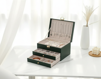 Premium Leren Sieradenkist - Elegante Opbergbox voor Sieraden