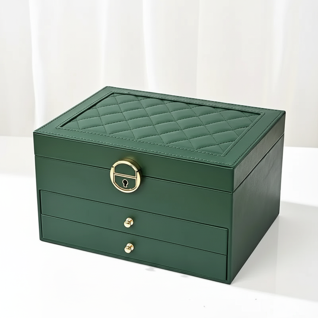 Premium Leren Sieradenkist - Elegante Opbergbox voor Sieraden
