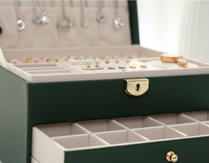 Premium Leren Sieradenkist - Elegante Opbergbox voor Sieraden