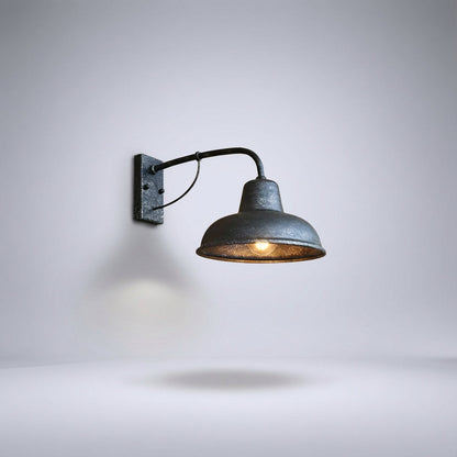 Klassieke Buitenwandlamp met Gebogen Arm – Vintage Design