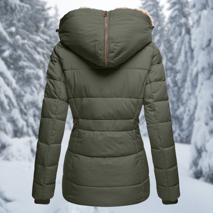 Warme Dames Winterjas Greta – Elegante Jas met Bontkraag en Comfortabele Voering