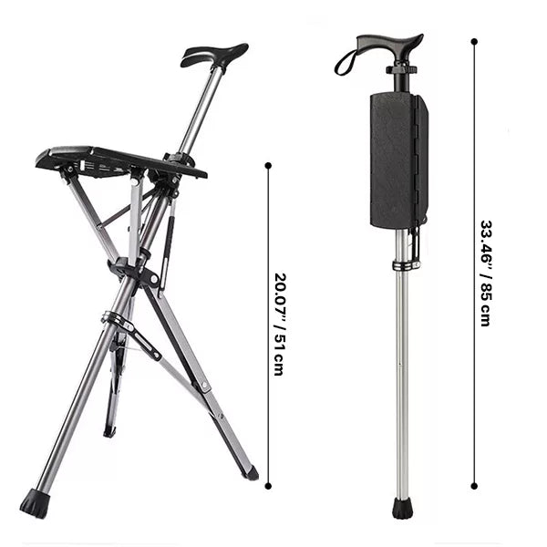 WalkRest | Inklapbare wandelstok met zitje