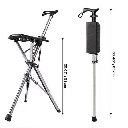 WalkRest | Inklapbare wandelstok met zitje