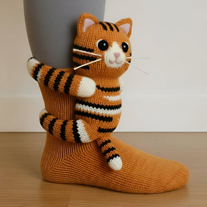 CozyStep Warm Plush Animal Socks – Non-Slip House Socks with 3D Design