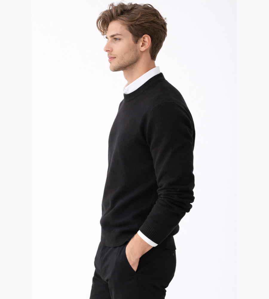 Merino Crewneck Sweater Heren Regular Fit