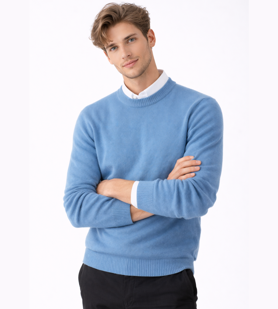 Merino Crewneck Sweater Heren Regular Fit