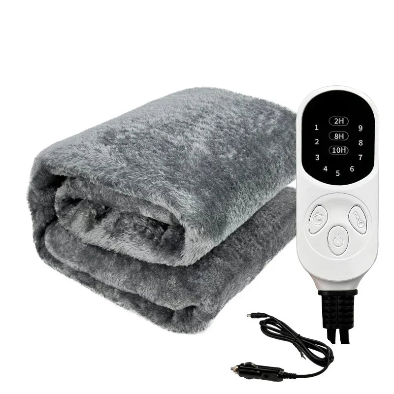 WarmRide 12V verwarmde reisdeken – wasbare autodeken met 9 warmteniveaus