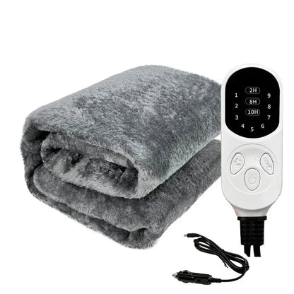 WarmRide 12V verwarmde reisdeken – wasbare autodeken met 9 warmteniveaus