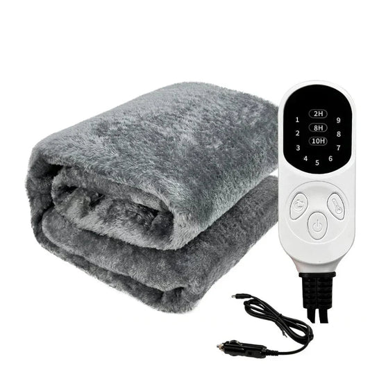 WarmRide 12V verwarmde reisdeken – wasbare autodeken met 9 warmteniveaus